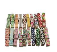 GALPADA 50 Abrazaderas de Madera para Manualidades Diseño de Dibujos Animados, Color Agradable y Brillo, Ideales para Coser y Tejer Ropa y Chaquetas Color Aleatorio