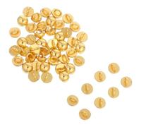 GALPADA 50 Botones Mini de Aleación de Zinc Dorados Vástago para Costura, Forma de Hongo Redondos de 4mm, Ideales para Proyectos DIY y Manualidades Decorativas