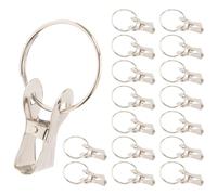 GALPADA 50 Clips para Colgar Cortinas con Anillos de Metal Plata Fáciles de Usar y Mover Ideales para Barras de Cortina y Colgar en Reemplazo