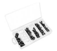 GALPADA 50 piezas Kit de Clips de Fijación para Guardabarros y Parachoques de Coche Remaches Resistentes y Fáciles de Instalar para Reemplazo Duradero Accesorios Negros y Blancos