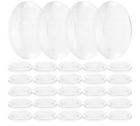 GALPADA 50 Piezas Lente Doble Convexa Transparente de Acrílico, 1 Pulgada, Lente Óptica Enseñanza de Física Básica y Proyectos DIY