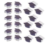 GALPADA 50 Unidades Cuentas de Madera Forma de Birrete de Graduación para Manualidades Diy, Versátiles y Lisas, Tamaño 20x13x6mm, Ideales para Principiantes en Accesorios Creativos