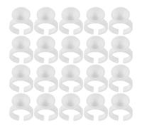 GALPADA 500 Anillos Porta Pigmentos para Tatuajes y Pegamento de Pestañas Vasos Desechables Plásticos Pequeños sin Separador Kit Profesional para Microblading Extensiones y Decoración