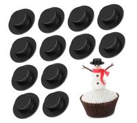GALPADA 50piezas Mini Sombreros De Plástico para Manualidades Decoración Navideña De Sombreros Mini Clown Negro para y Divertidas