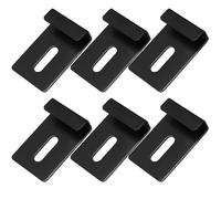 GALPADA 6 Clips de Espejo de Vidrio de Acero Inoxidable Negro para Montaje en Pared, Soporte Resistente y Fácil Instalación para Espejos en Baños y Hogares