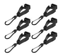 GALPADA 6 Clips para Guantes de Construcción Negros, Soporte Plástico Ligero y Fácil de Usar, Adecuado para Trabajadores y Jardineros en Lugares y Sitios de Construcción