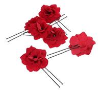 GALPADA 6 Palillos el Cabello con Diseño de Tela, Accesorios Únicos para Peinados Recogidos y Estilo Diy, Ideales para Boda y Uso Casual