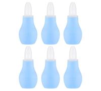 GALPADA 6 Piezas Aspirador para Ñiño de Silicona Grado Alimenticio Manual Bombilla Ergonómica Herramienta de Succión para Recién Nacidos y Pequeños Uso Higiénico para Cuidado Diario y
