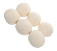 GALPADA 6 piezas Bolas de Secadora de Lana Reutilizables Antiestáticas de Suavizante Natural para Ropa Previenen Enredos y Arrugas Aceleran Secado para Lavadoras y Secadoras