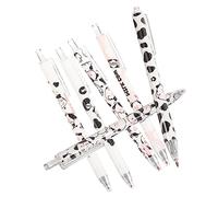 GALPADA 6 Piezas Bolígrafos de Gel Retráctiles con Tinta Suave para Estudiantes de Bolígrafos Adorables con Diseño de Vaca Papelería Creativa y Ergonómica para Escritura y Uso Escolar