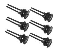 GALPADA 6 piezas Botón de Descarga Inodoro Negro Doble Flujo Agua para Tanque Baño Repuesto Fácil Instalación Duradero Ahorro Consumo