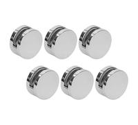GALPADA 6 Piezas Clips de Espejo para Pared de Hierro Plata, Soporte para Espejo sin Marco de 4-7mm, Resistente Corrosión y Multifuncional para Baños y Tiendas