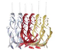 GALPADA 6 Piezas Colgantes de Aves Reflectantes Diseño Giratorio para Exteriores Jardín Piscina Materiales Duraderos y Resistentes Colores Plata y Rojo Ahuyentador Práctico para Palomas y