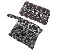 GALPADA 6 piezas Compresas Reutilizables para Mujer Almohadillas Menstruales Lavables con Cierre de Botones Absorción Fuerte y Diseño para Embarazo y Menstruación Colores Surtidos