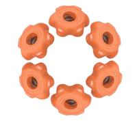 GALPADA 6 Piezas de Válvulas para Cilindro de Gas de 15kg, Perillas de Hierro Naranja Flujo de Gas Estable para Camping y Barbacoa al Aire Libre