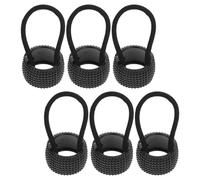 GALPADA 6 Piezas lazo para el cabello con de caballo casarse TIENES PINTOS PINTO lazos de pelo fino coletas decorativas puños de pelo de de caballo de metal el plastico Negro