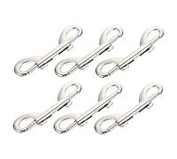 GALPADA 6 Piezas Unidades Mosquetones de Aleación de Zinc Resistentes Clips para Correas de Perros Multifuncionales para Collares y Accesorios de Mascotas Color Plateado