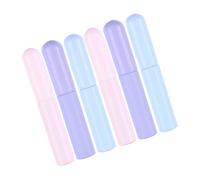 GALPADA 6 Pinceles de Labios de Silicona Tapa, Tamaño Portátil, Aplicador Multifunción para Brillo, Lápiz y Bálsamo Labial, Set para Maquillaje Diario y Profesional, Colores Rosa, Púrpura
