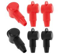 GALPADA 6 Tapas Protectoras para Terminales de Batería de Automóvil Manguitos Aislantes de PVC Kit 3 Rojos y 3 Negros Cubiertas para Bornes Protección contra Cortocircuitos para Uso