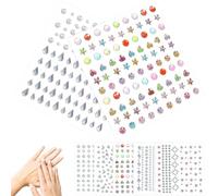 GALPADA 7 Hojas Pegatinas para Maquillaje de Ojos Purpurina de Gemas de Imitación Autoadhesivas Versátiles y Decorativas para Teléfonos y Bolsos