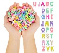 GALPADA 700 Unidades Cuentas de Letras Acrílicas A-z y Fácil Enhebrado Materiales Multifuncionales para hacer Pulseras y Collares Estilo Macaron para Proyectos de Joyería y Manualidades