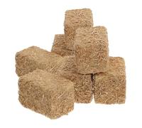 GALPADA 8 balas de heno en miniatura: heno sintético realista pequeño para decoración de casa de muñecas, accesorios de bricolaje