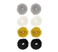 GALPADA 8 Coleteros Esponjosos para Niña Diseño Simple de Felpa y Banda Elástica, Accesorios Cabello Fáciles de Usar en Casa o Escuela
