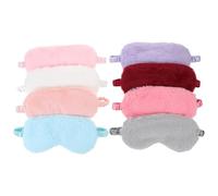 GALPADA 8 piezas Antifaz de Sueño de Peluche Suave Máscara para Ojos Portátil Bloqueadora de Luz para Adultos Cómoda Transpirable Marcas para Viajes y Descanso Profundo