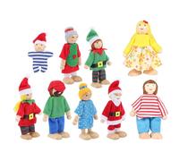 GALPADA 9 Piezas Marionetas de Mano Familia Mini Muñecos Juguetes Creativos para Desarrollo de Habilidades Comunicación y Imaginativo Navidad