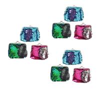 GALPADA 9piezas Monederos De Lentejuelas para Niñas Cartera Mini Estilosa para Monedas Tarjetas y Claves