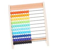 GALPADA Ábaco De Madera para Aprendizaje Infantil, 10 Barras, Colores Vivos, Herramienta Educativa Matemática, Mejora Cálculo y Motricidad Fina, Útil Escolar para Estudiantes y Niños