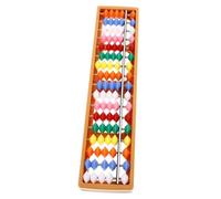 GALPADA Ábaco Tradicional Chino para Estudiantes Infantiles, 17 Columnas Cuentas De Colores, Herramienta Aritmética para Aprendizaje Escolar y Cálculo Mental, Material Plástico Seguro y Duradero