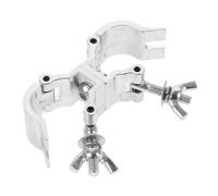 GALPADA Abrazadera de Luz de Aleación de Aluminio de Doble Cruz para Truss Clip Resistente para Escenario y Soporte de Foco para Uso Montaje y Exhibición Plata