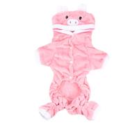 GALPADA Abrigo Cálido para Mascotas Perro con Disfraz de Cerdito Rosa de Invierno Ropa Ligera y Cómoda para Cachorros Traje Adorable para Fiestas Talla XXL