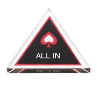 GALPADA Accesorio de póquer de Vidrio Negro y Blanco, botón de Distribuidor Transparente de Doble Capa para Banker , Texas Hold'em y Black Jack, Uso en Fiestas