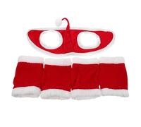 GALPADA Accesorios para Disfraz de Caballo de Navidad Incluye Gorro y Cubre Patas con Cierre Rápido Material Fácil de Limpiar para Fiestas y Celebraciones Festivas