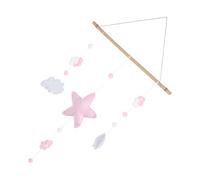 GALPADA Adorno de Material No Tejido Estrellas y Nubes para para Habitación Infantil Rosa, Decoración Colorida Adecuado para Dormitorio y Fiestas Infantiles Dormitorio Fiestas Infantiles