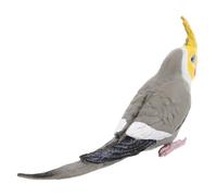 GALPADA Adornos De Cacatúa Loro Falso Pequeño Figurilla Pájaro Realista Simulado Decoración Coleccionable Pájaro De Juguete Artificial Estatuillas De Gris De Polivinilo