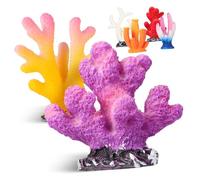 GALPADA Adornos para Peceras De Resina Arrecife De Coral Artificial, Set De 6 Piezas, Decoración Realista Color Vibrante para Acuarios y Accesorios Tanque Peces