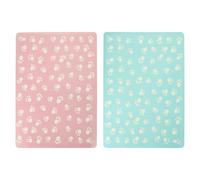 GALPADA Alfombrilla Color Aleatorio Antideslizante para Comida de y Resistente al Agua 2 Piezas de PP y Eva Cómoda y Práctica para Perros y Gatos