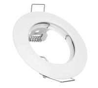 GALPADA Anillo de Moldura de Luz Empotrada Blanco de Hierro Apertura de 50mm, Diseño Elegante y Ajuste Seguro para Focos Empotrados en Interiores