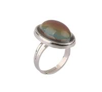 GALPADA Anillo Que Cambia de Color Ajustable de Aleación Ovalado Vintage para Hombre y Mujer Uso Diario Diseño Delicado y Romántico