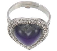GALPADA Anillo que Cambia de Color Forma de Corazón de Aleación Ajustable Ocasiones Retención Duradera del Color y Diseño Elegante