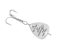 GALPADA Anzuelo Triple de Acero Inoxidable con Diseño de Púas Forma de Púa de Guitarra Señuelo Resistente para Pesca al Aire Creativo con Patrón You Are My Greatest Catch of My Life para