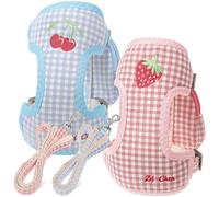 GALPADA Arnés y Correa Mochila Arnés Desmontable para Perros Pequeños 2 Piezas de Poliéster, para Llevar Llaves, Snacks y Cambio, Contorno Pecho 32-52cm, Cuello 28-42cm, Cachorros
