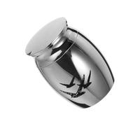 GALPADA Ataúd Funerario Conmemorativo para Animales de Acero Inoxidable Plata Superficie Lisa y Fácil de Transportar para Cremación y Almacenamiento de Restos