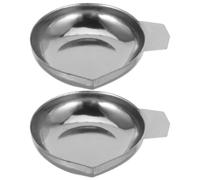 GALPADA Bandeja de Pesaje de Acero Inoxidable Pequeña 2 Piezas para Báscula Electrónica de Joyería y Cocina, Mini Plato Resistente al Desgaste Adecuado para Medir Quilates y Alimentos