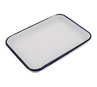 GALPADA Bandeja para Asar Rectangular Esmaltada Antiadherente, Molde para Horno Tamaño Medio, Color Claro Retro, Adecuado para Lasaña, Pizza y Guisos, Fácil Limpieza, Resistente al Calor