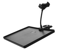 GALPADA Bandeja para Soporte de Micrófono Multifuncional Abrazadera Ajustable, Estante Negro para Tarjeta de Sonido y Teléfono, Accesorio para Transmisión y Rack de Micrófono