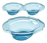 GALPADA Baño de Asiento para Mujeres Posparto, 3 Piezas, Color Azul Agua, Material Pet Cristal Templado, Gancho para Colgar, Lavabo Portátil para Cuidado Perineal y Alivio Hemorroides